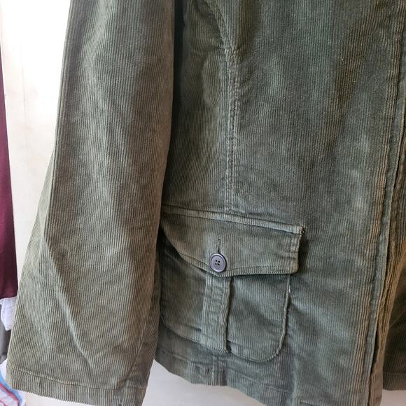 New Fashion Bug Green Corduroy Motorcycle Jacket Sz 30/32 - Picture 4 of 16